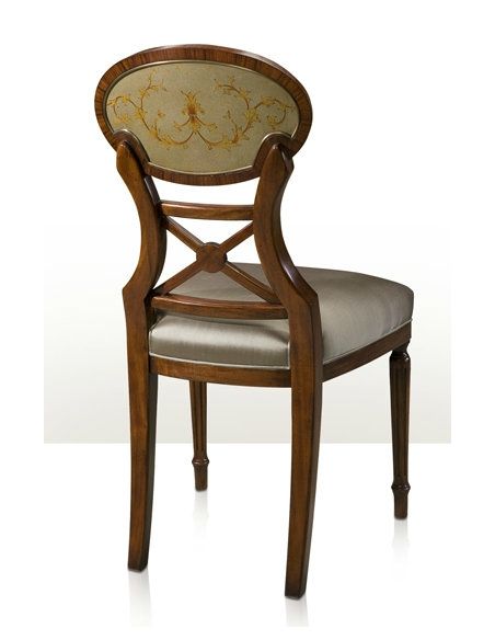 Dining Chairs High end dining room furniture with silvered glomis decoration