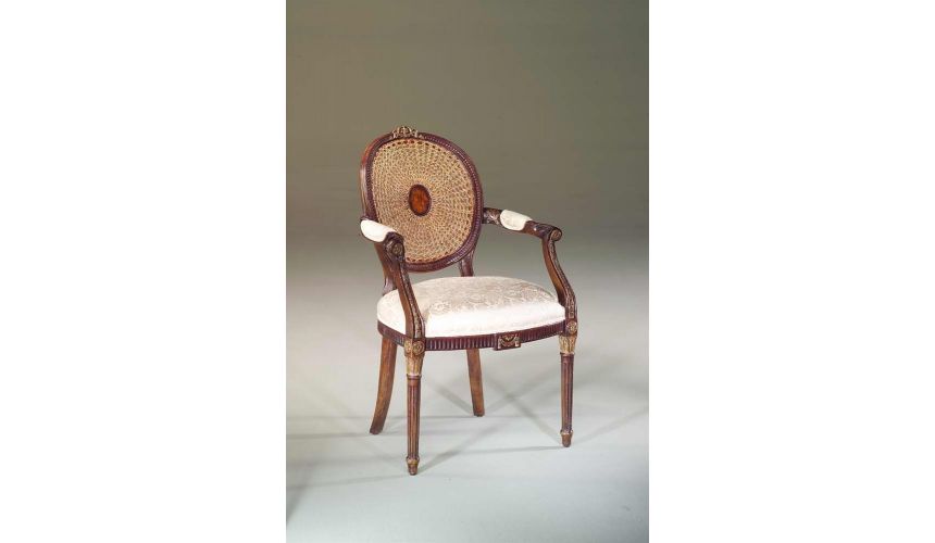 French louis xvi gilt arm chair