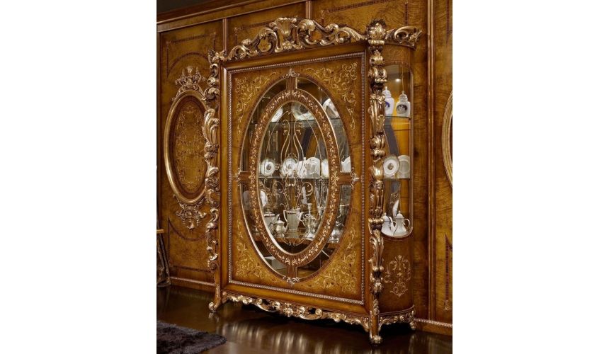Breakfronts & China Cabinets Elegant Glass Cabinet