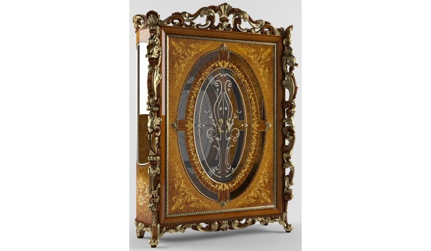 Breakfronts & China Cabinets Elegant Glass Cabinet