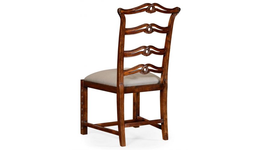 Dining Chairs Mahogany Floral Ladder Back Dining Chair