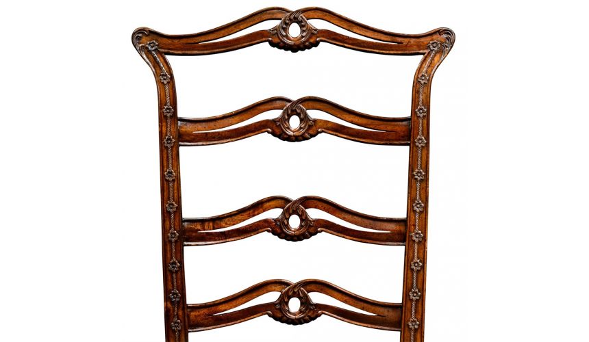 Dining Chairs Mahogany Floral Ladder Back Dining Chair