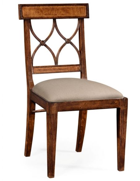 Regency Style Crotch Walnut Dining Chair