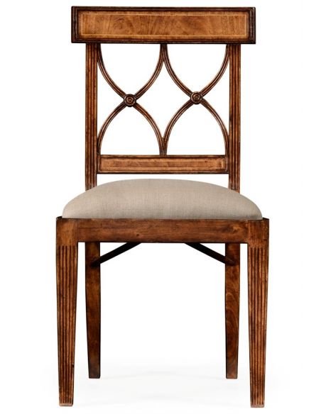Dining Chairs Regency Style Crotch Walnut Dining Chair