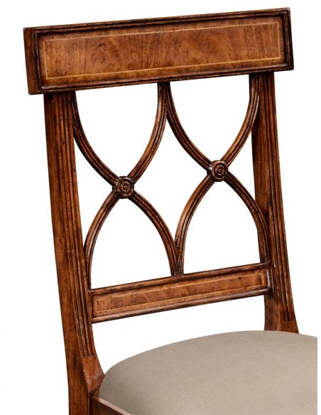Dining Chairs Regency Style Crotch Walnut Dining Chair