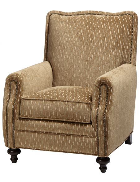 Upholstered Arm Chair in Natural Tan