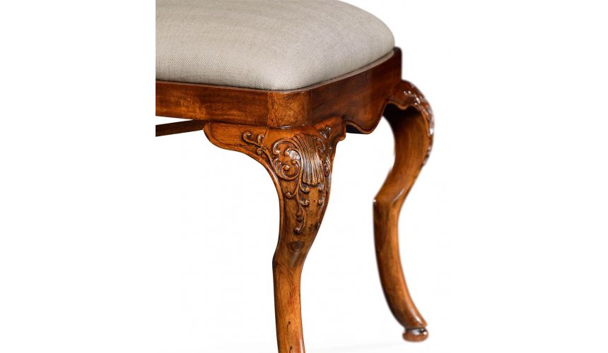 Dining Chairs Dutch Style Dining Side Chair with Floral Marquetry