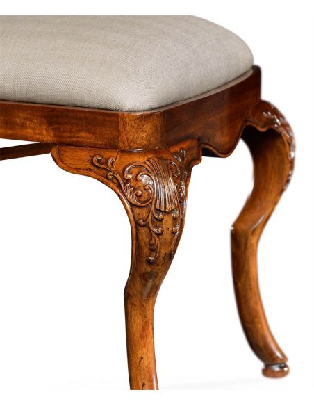 Dining Chairs Dutch Style Dining Side Chair with Floral Marquetry