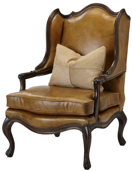 Leather Wingback Arm Chair
