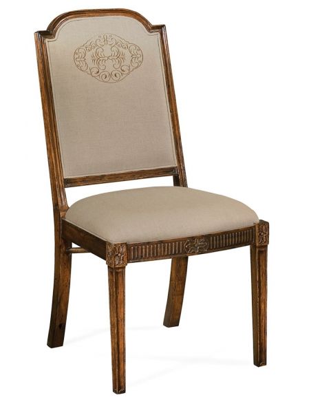 19th Century Style Full Back Upholstered Dining Chair