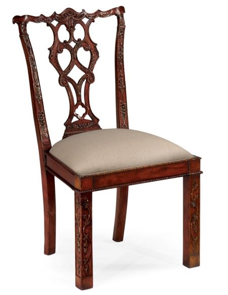 Rococo cum Gothic Chippendale Side Dining Chair