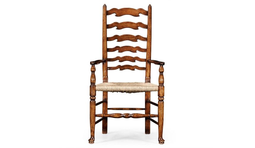 Dining Chairs Country Ladder Back Dining Arm Chair