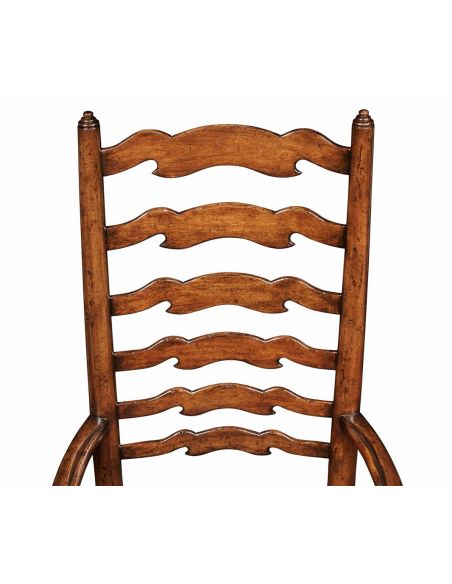 Dining Chairs Country Ladder Back Dining Arm Chair