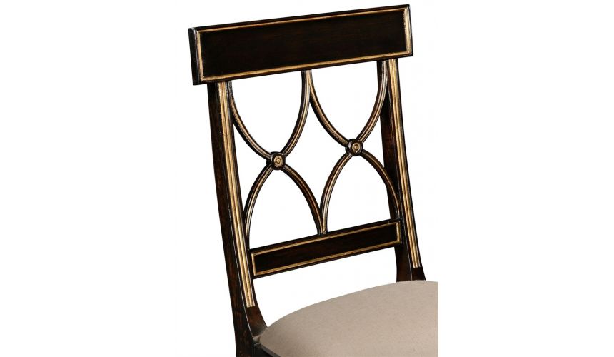 Dining Chairs Regency Ebony Color Side Dining Chair