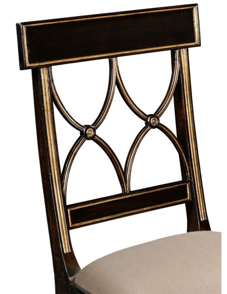 Dining Chairs Regency Ebony Color Side Dining Chair