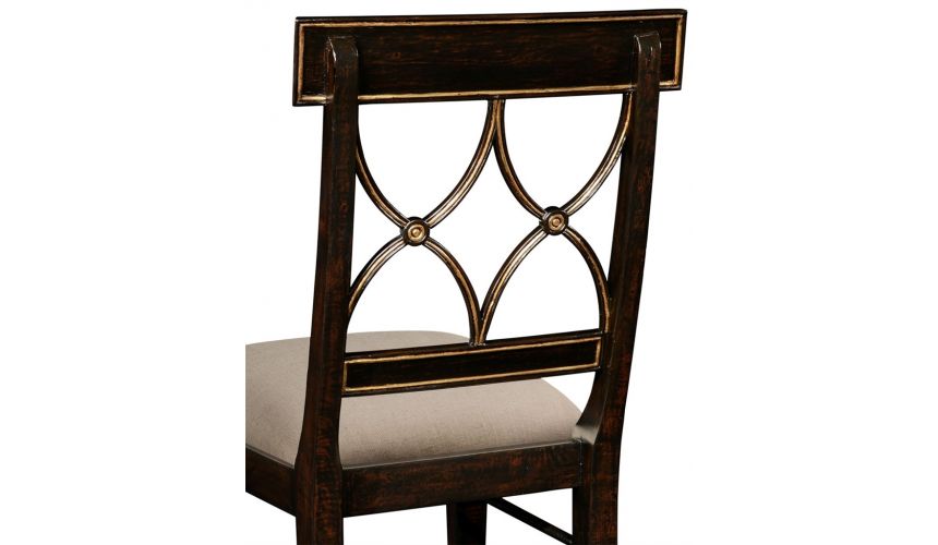 Dining Chairs Regency Ebony Color Side Dining Chair