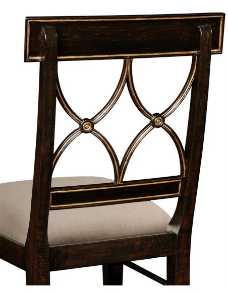Dining Chairs Regency Ebony Color Side Dining Chair