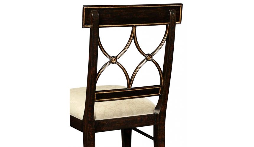 Dining Chairs Regency Ebony Color Side Dining Chair