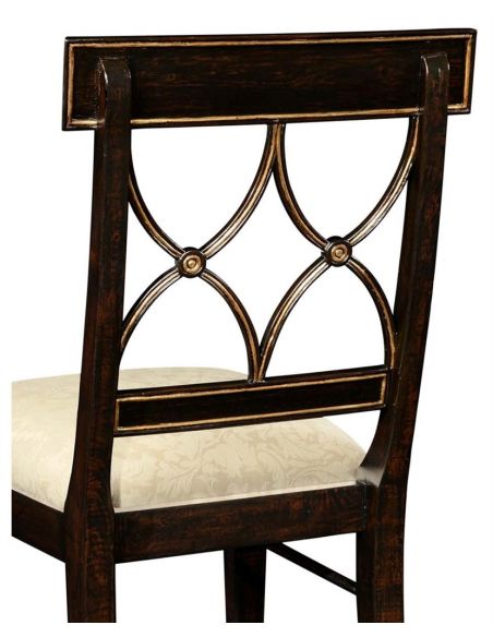 Dining Chairs Regency Ebony Color Side Dining Chair