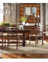 Dining Chairs Country Style Ladder Back Armchair with Rush Seat