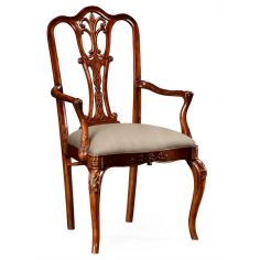 Dining Chairs 18th Century Mahogany Dining Armchair with Cabriole Legs