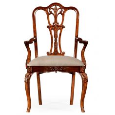Dining Chairs 18th Century Mahogany Dining Armchair with Cabriole Legs 2