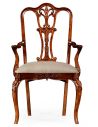 Dining Chairs 18th Century Mahogany Dining Armchair with Cabriole Legs