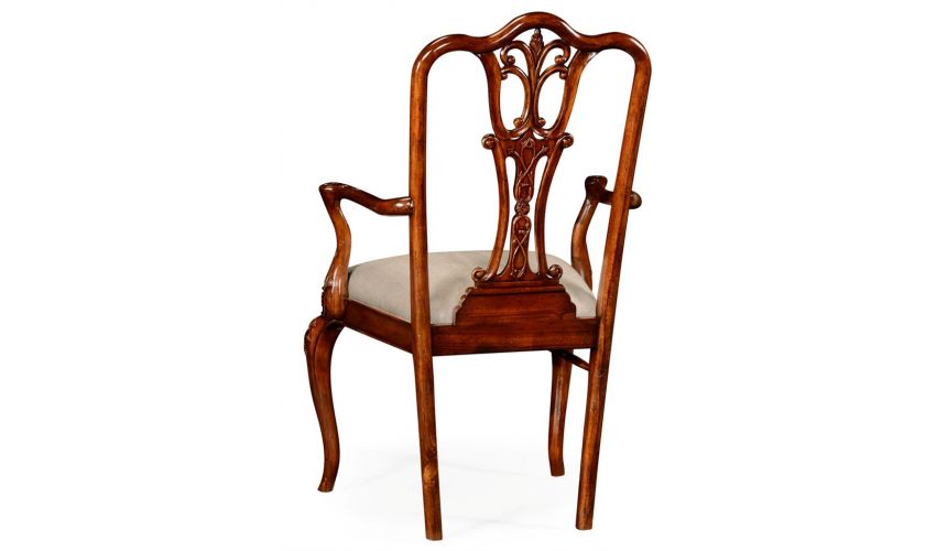 Dining Chairs 18th Century Mahogany Dining Armchair with Cabriole Legs