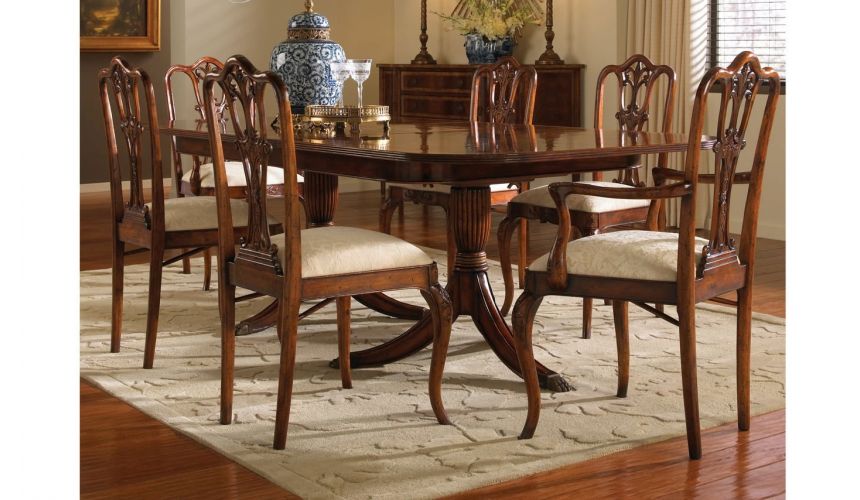 Dining Chairs 18th Century Mahogany Dining Armchair with Cabriole Legs