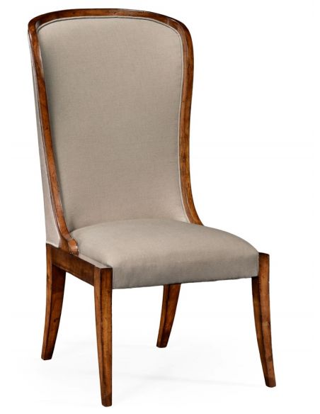 High Wingback Upholstered Dining Side Chair