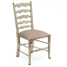 Dining Chairs Country Style Grey Ladder Back Dining Side Chair