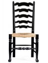Dining Chairs Country Style Black Ladder Back Dining Side Chair