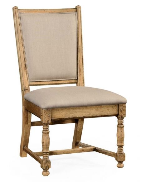 Country Style Natural Oak Side Dining Chair