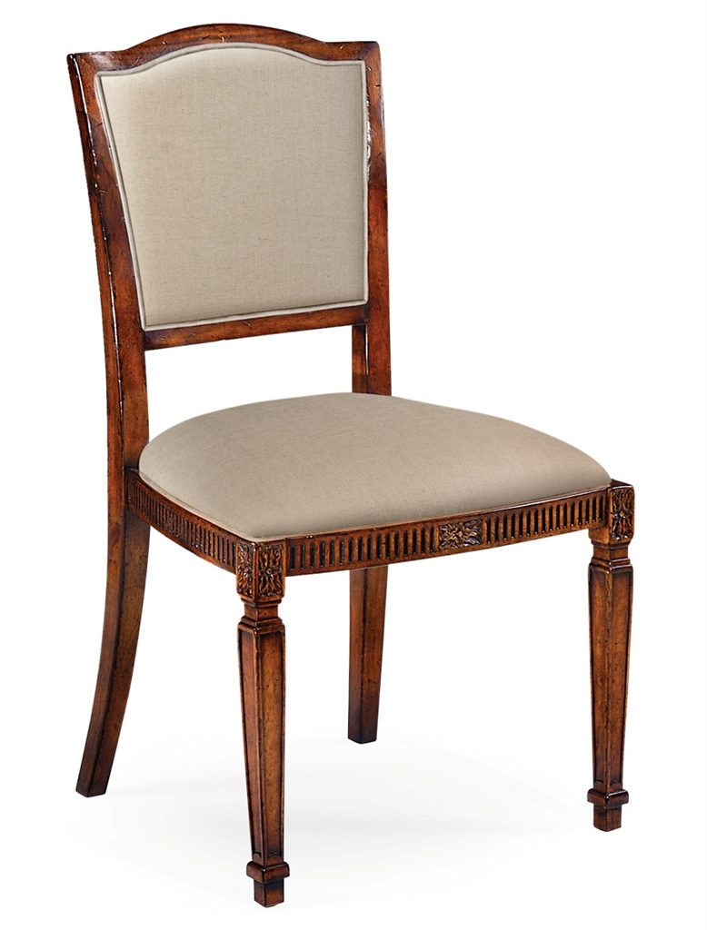 Dining Chairs Classical Upholstered Medium Walnut Dining Chair