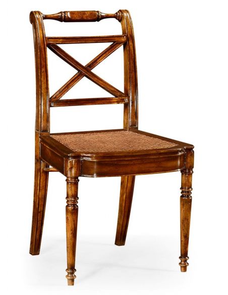 Regency Style Caned Seat Dining Side Chair