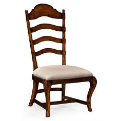 Dining Chairs Rustic Ladder Back Dining Side Chair with Cabriole Legs