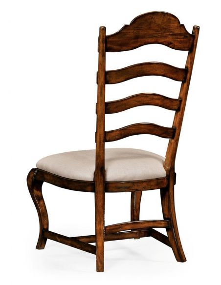 Dining Chairs Rustic Ladder Back Dining Side Chair with Cabriole Legs