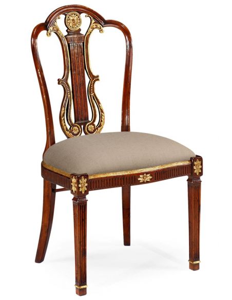 Neo-Classical Mahogany Dining Side Chair