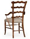 Dining Chairs Classic Walnut Yoke Ladder Back Dining Armchair