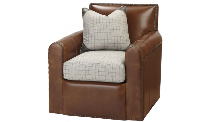 Luxury Leather & Upholstered Furniture Leather Upholstered Arm Chair