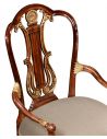 Dining Chairs Neo-Classical Mahogany Gilded Dining Armchair
