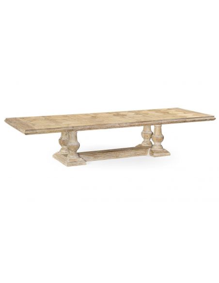 Dining Tables Heavy Distressed Limed Acacia Dining Table