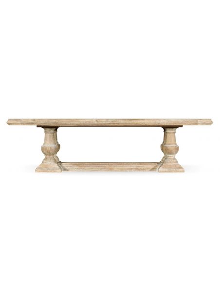Dining Tables Heavy Distressed Limed Acacia Dining Table