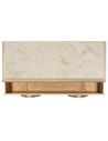 Breakfronts & China Cabinets Stylish Limed Acacia Chest of Drawer Marble Top