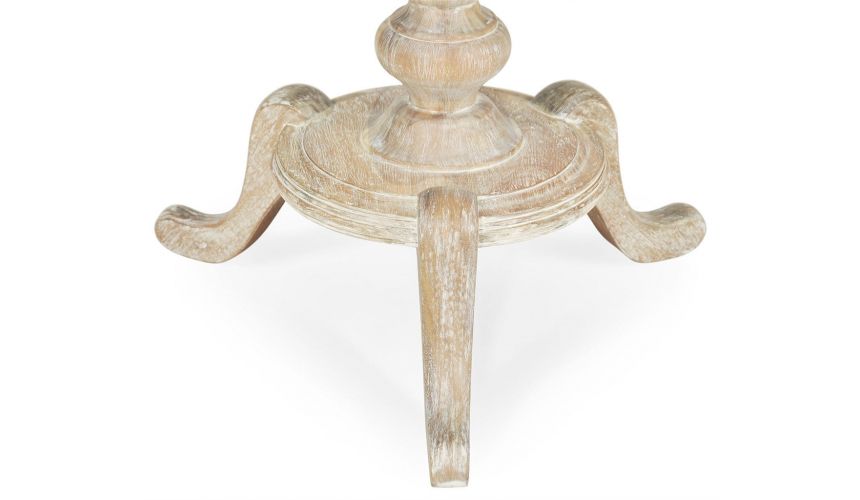 Round and Oval Coffee tables Limed Acacia Round Lamp or Breakfast Table