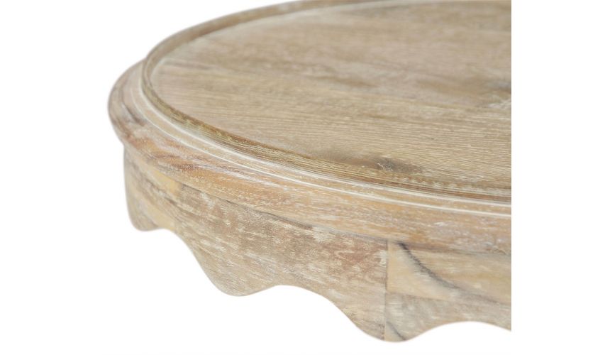 Round and Oval Coffee tables Limed Acacia Round Lamp or Breakfast Table
