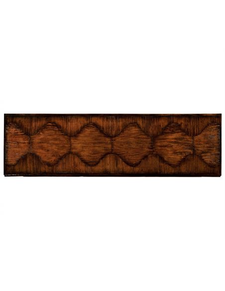 Breakfronts & China Cabinets Antiqued Walnut Rectangular Chest of Drawers