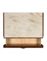 Breakfronts & China Cabinets Rectangular Rust Chest of Drawer with Marble Top