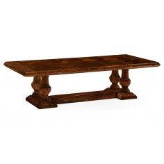 Dining Tables Country Style Dining Table with Pedestal Bases