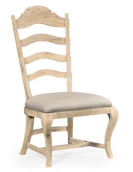 Limed Acacia Ladderback Dining Side Chair